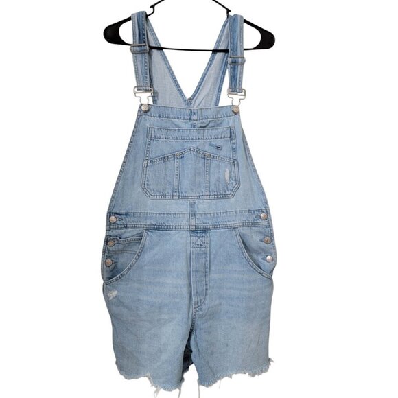 GAP Pants - Gap Size S Light Wash Shortall, Light Destroyed, Excellent Used Condition